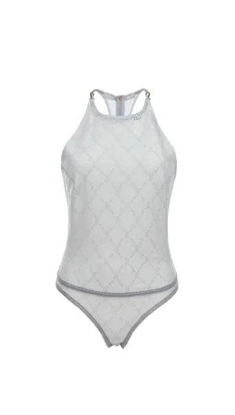 Product photo - SILVER LOGO PRINT BODYSUIT ADEN