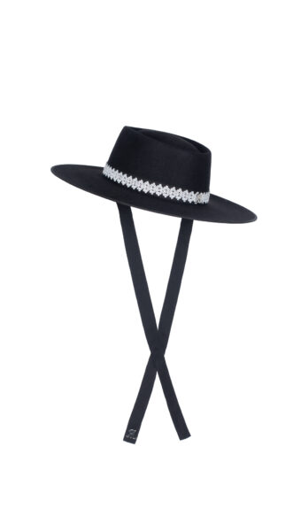 Product photo - WESTERN TOUCH STRAIGHT RIM HAT BLACK