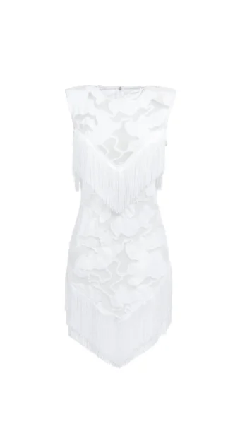 Product photo - TEXTURED FRINGE DRESS PRATO