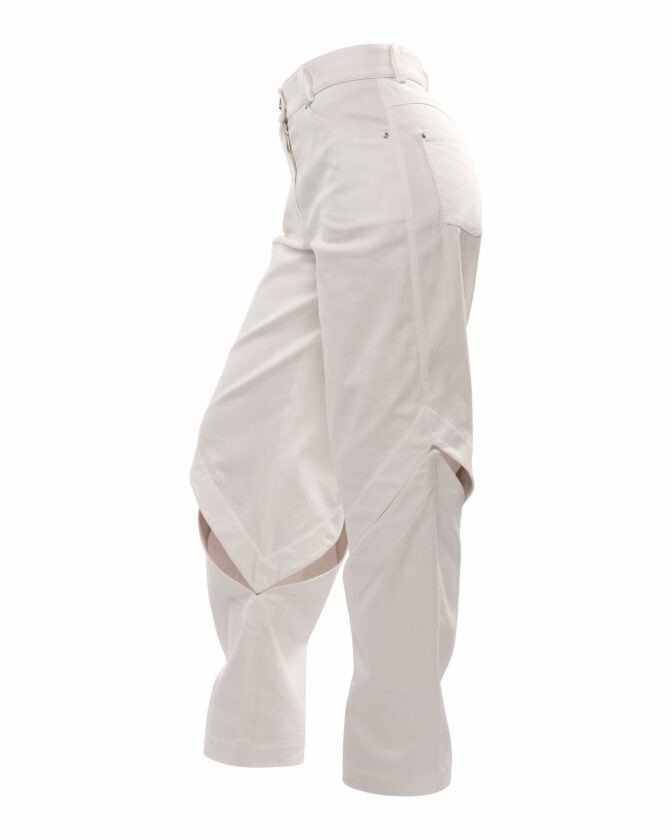 Naomi-cut trousers white by Riina Laanetu