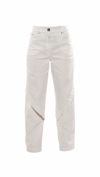 Naomi-cut trousers white by Riina Laanetu