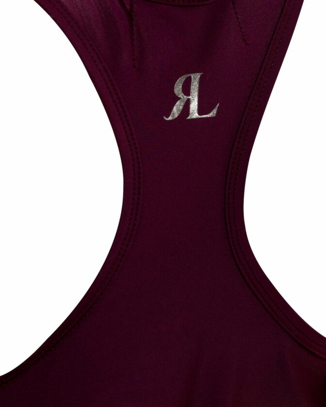 Sleevless top Kanepi wetlook plum by Riina Laanetu