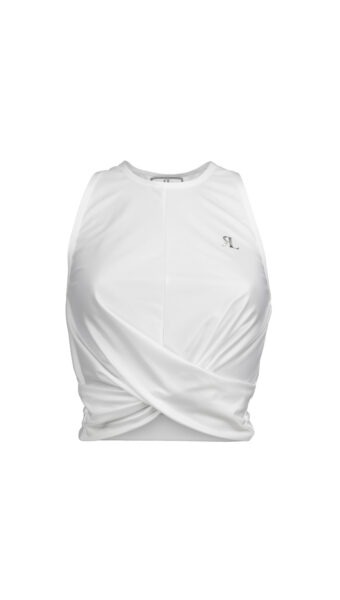 Varrukateta topp Kanepi valge, autor Riina Laanetu