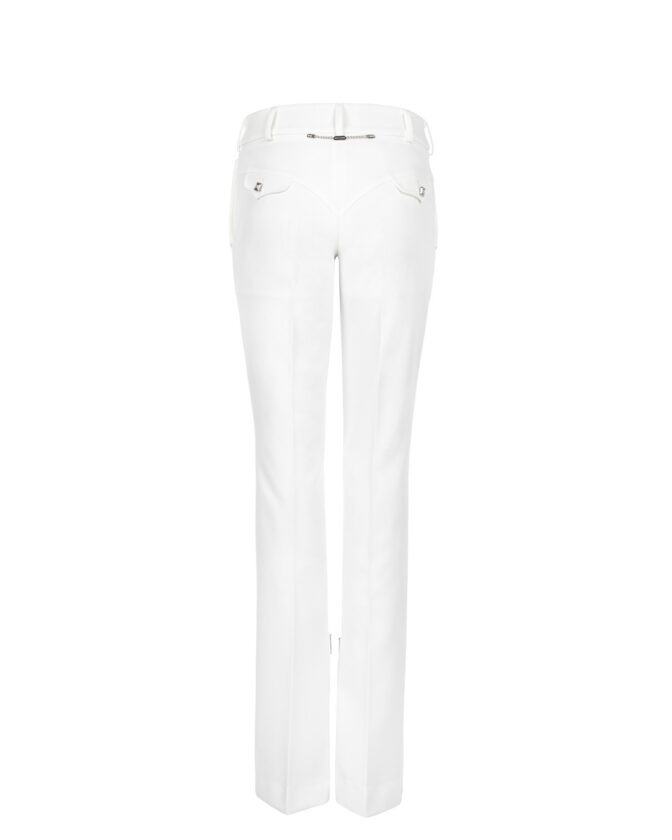 Straight-cut trousers white by Riina Laanetu