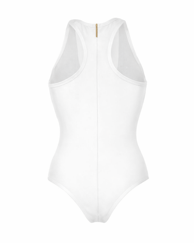 Zipper back bodysuit Martina by Riina Laanetu back- white