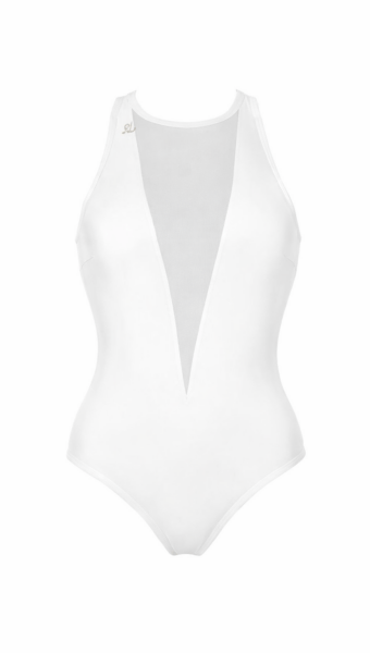 Zipper back bodysuit Martina by Riina Laanetu - white