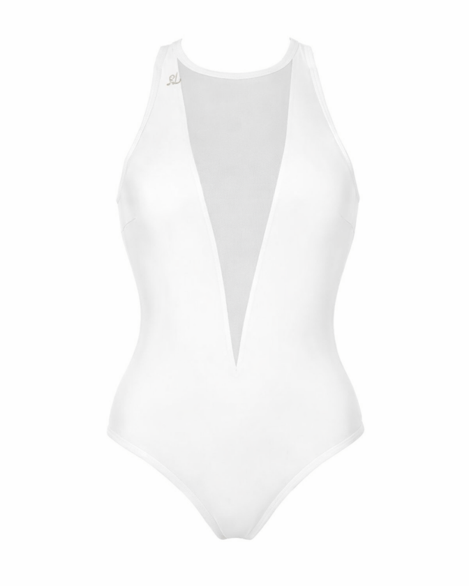 Zipper back bodysuit Martina by Riina Laanetu - white