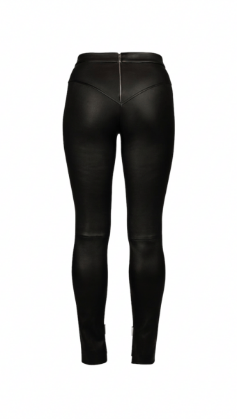 Product photo - BLACK LECCO LAMBSKIN LEATHER TROUSERS