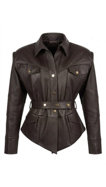 Product photo - RIINA LAANETU Sculptural Leather Jacket