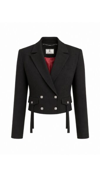 Product photo - CROPPED BLAZER COMO BLACK