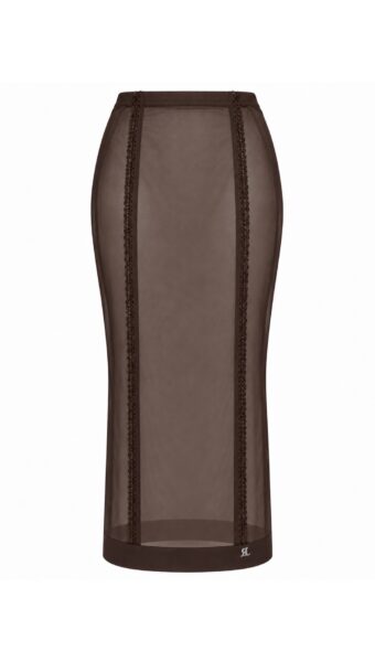 Product photo - DRESS the CODE Shadow Line Skirt, Chocolate