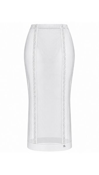 Product photo - DRESS the CODE Shadow Line Skirt, White